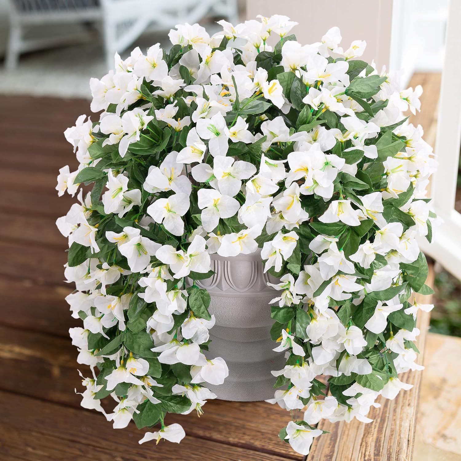Faux Bougainvillea Flowers UV Resistant 2 Pack