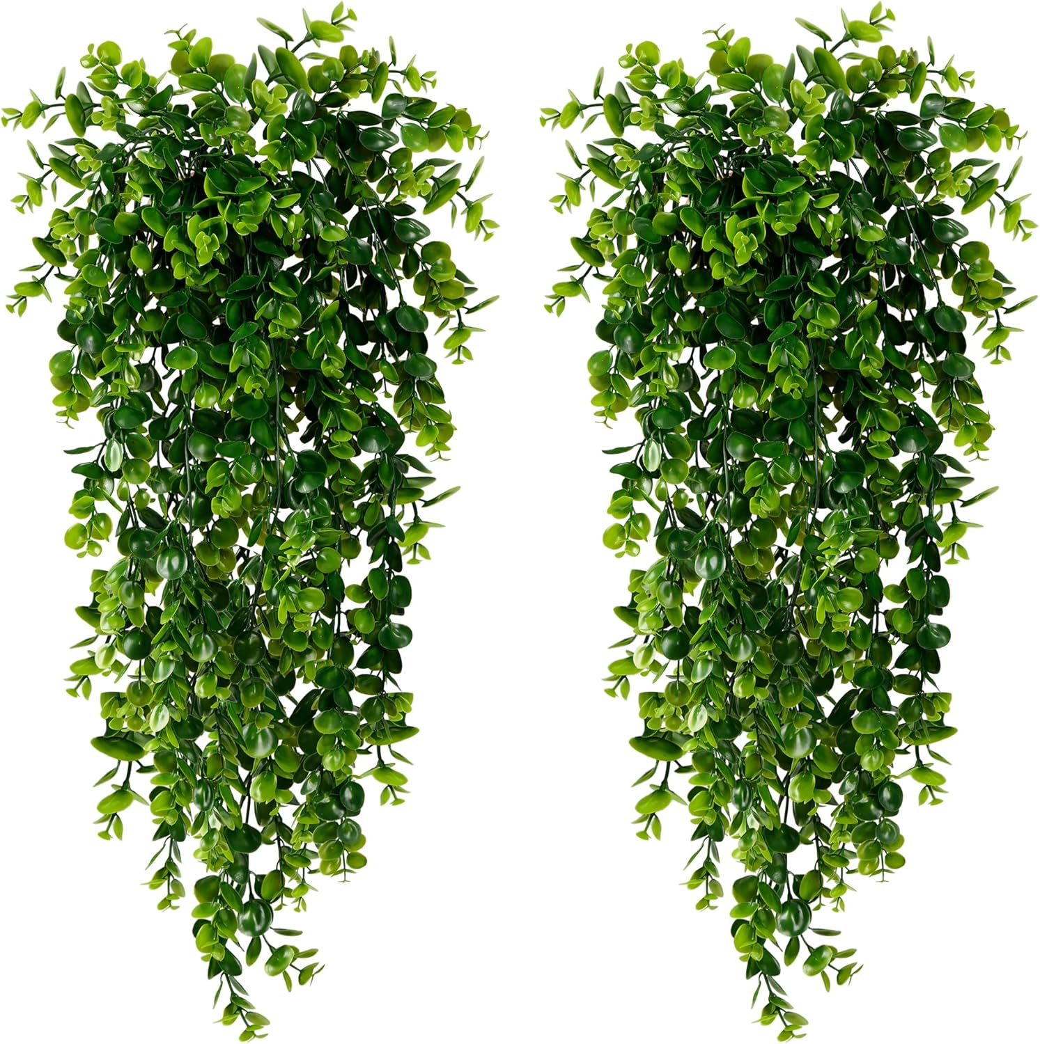 4 Pack Artificial Eucalyptus Hanging Plants UV Resistant