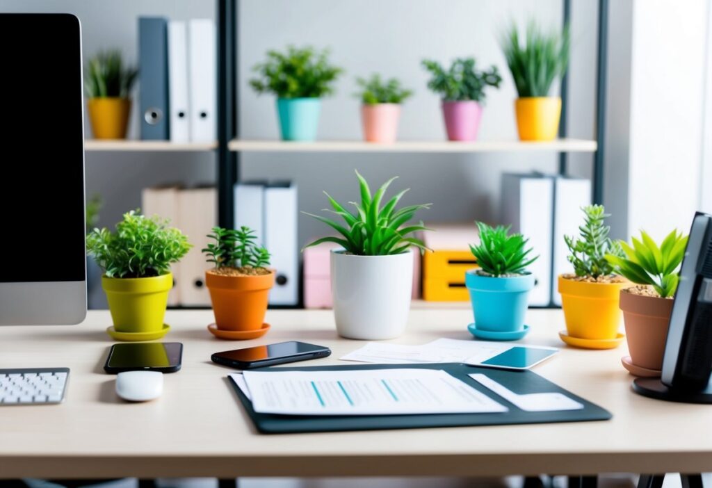 Workplace and Office Uses for Mini Artificial Plants