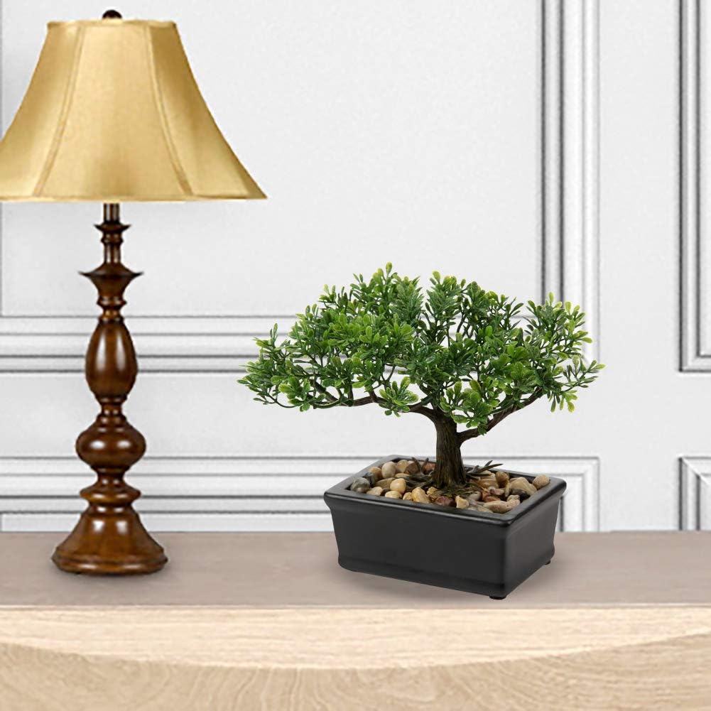 Japanese style faux bonsai plant for shelf decor