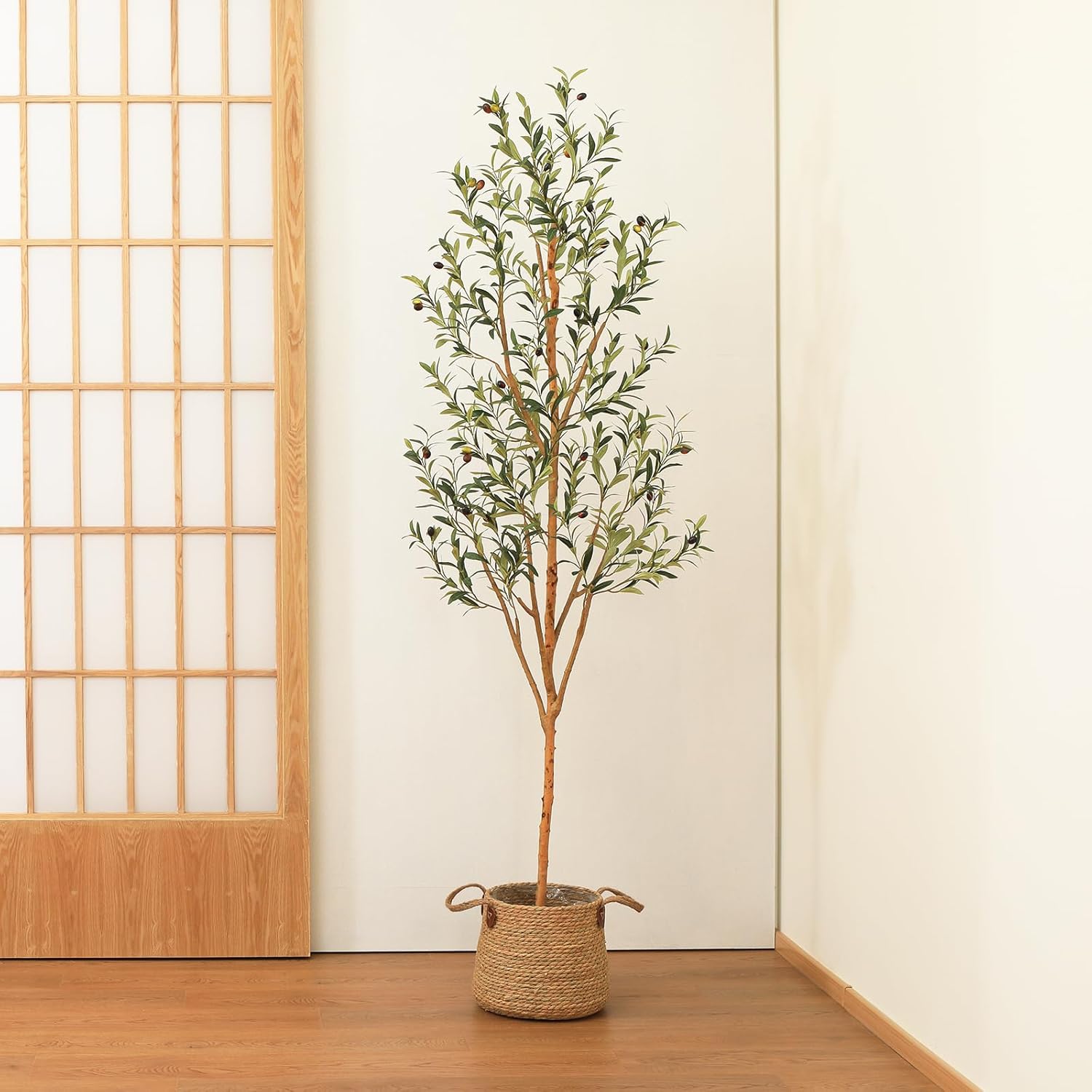 Kazeila Artificial Olive Tree with Silk Leaves