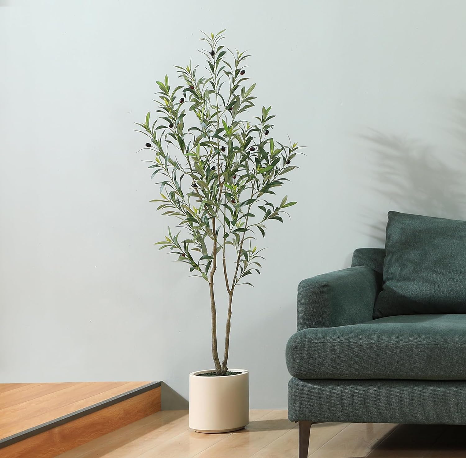 LOMANTO Faux Olive Tree for Indoor Decor