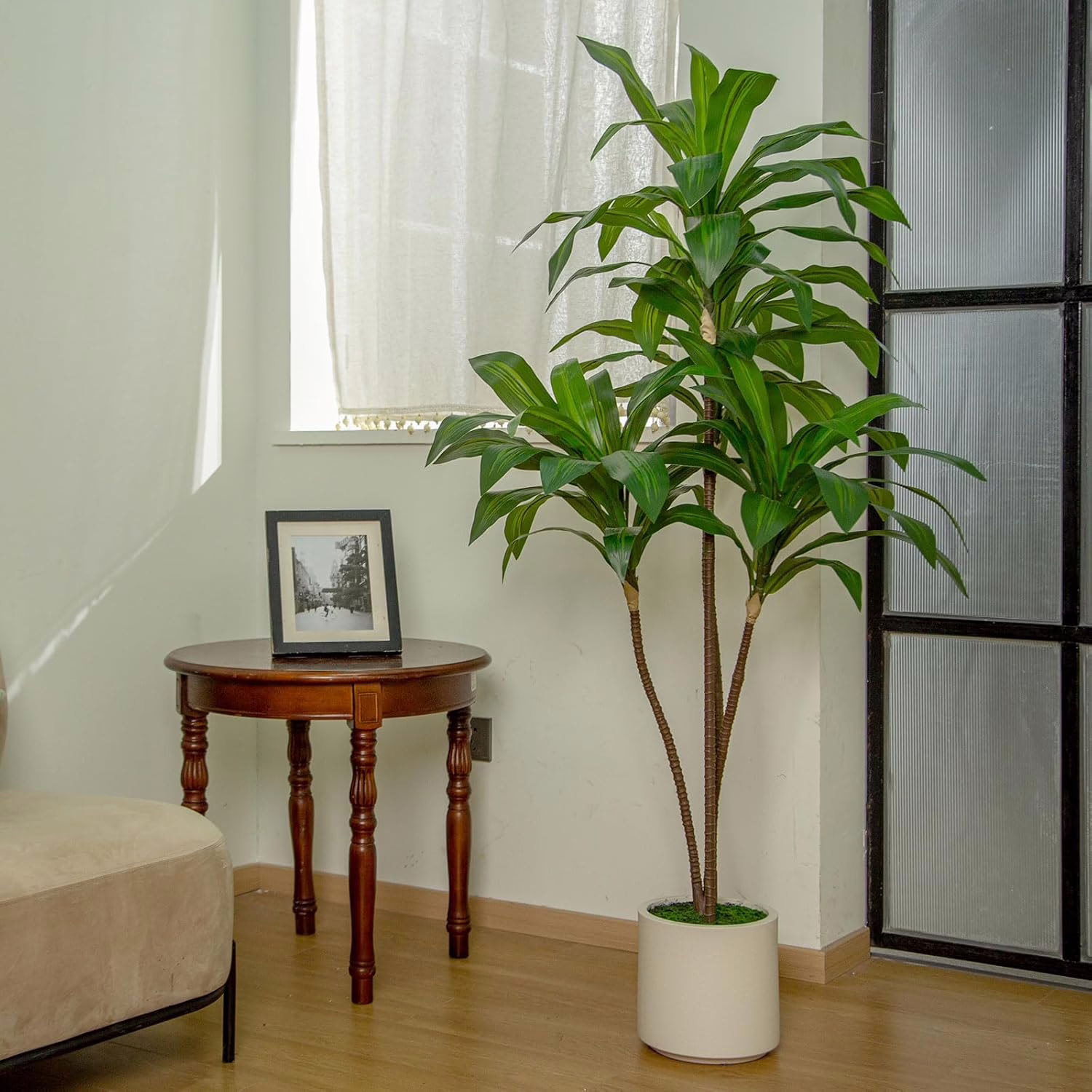 VIVATREES Dracaena artificial tree in matte planter