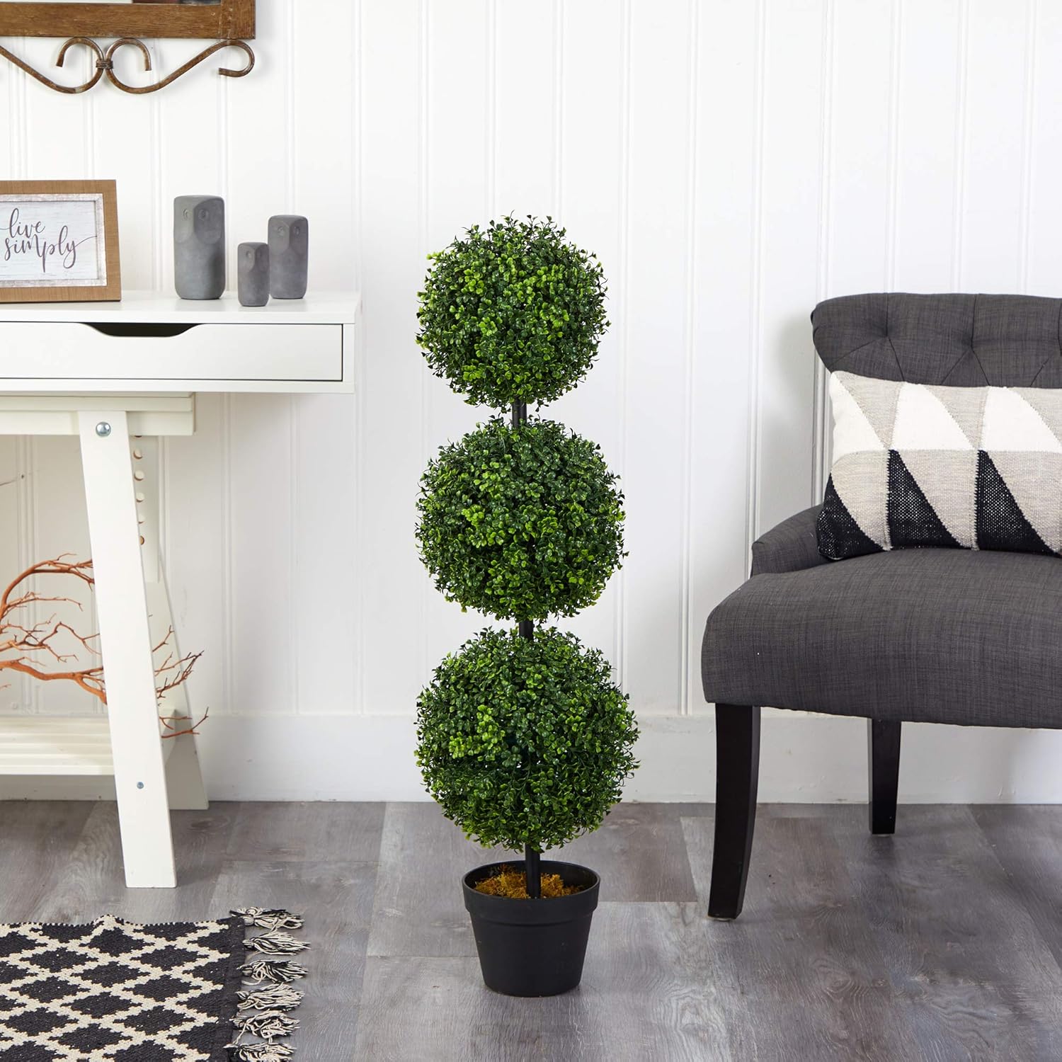 Elegant Faux Fiddle Leaf Tree in Pot – 4ft