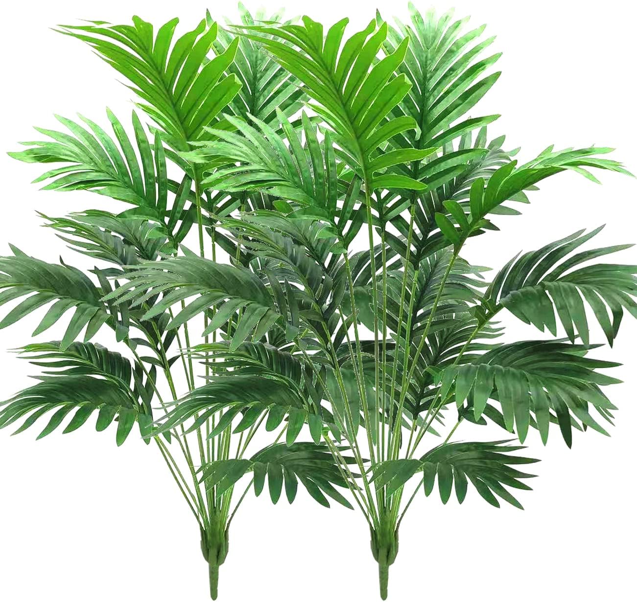 Artificial Palm Plants Leaves Tropical Greenery Bush Imitation Faux Fake Palm Tree Leaf