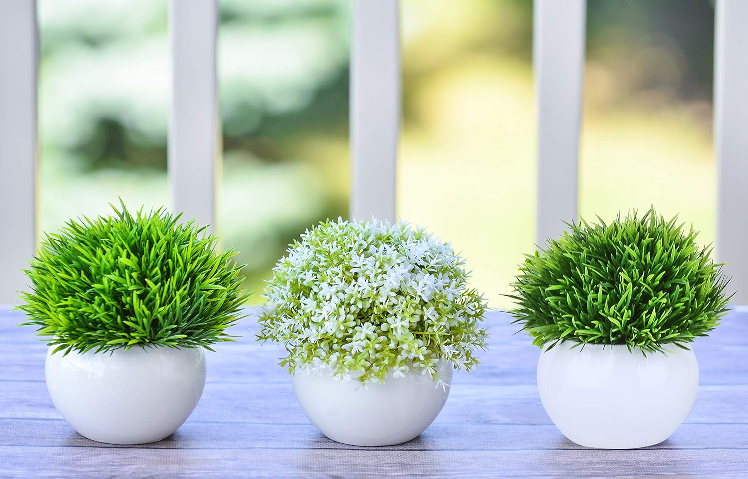 Artificial farmhouse style potted plant for shelves