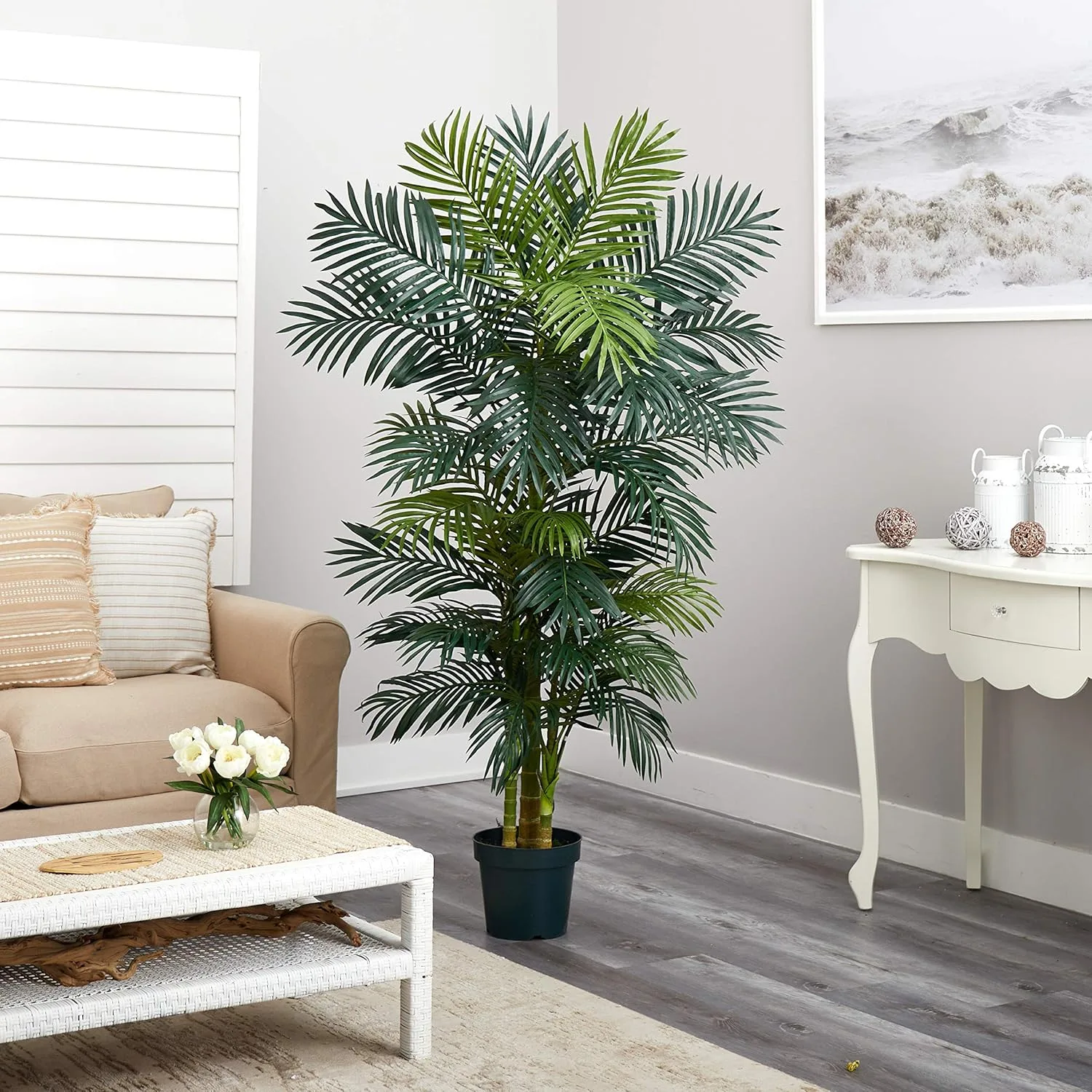 Nearly Natural Golden Cane Palm Tree