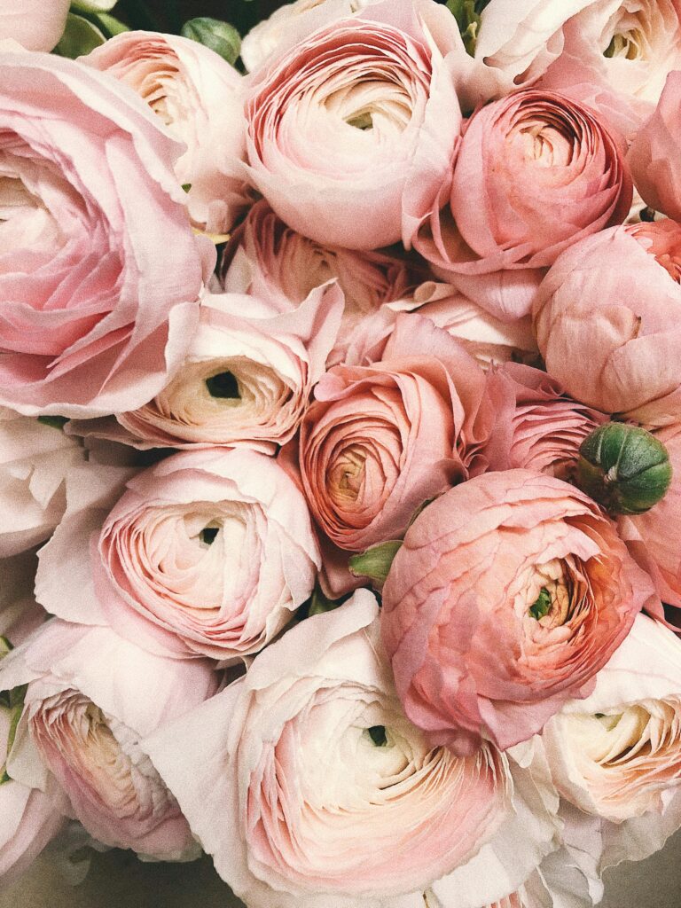 artificial roses in soft pastel shades for Mother's Day
