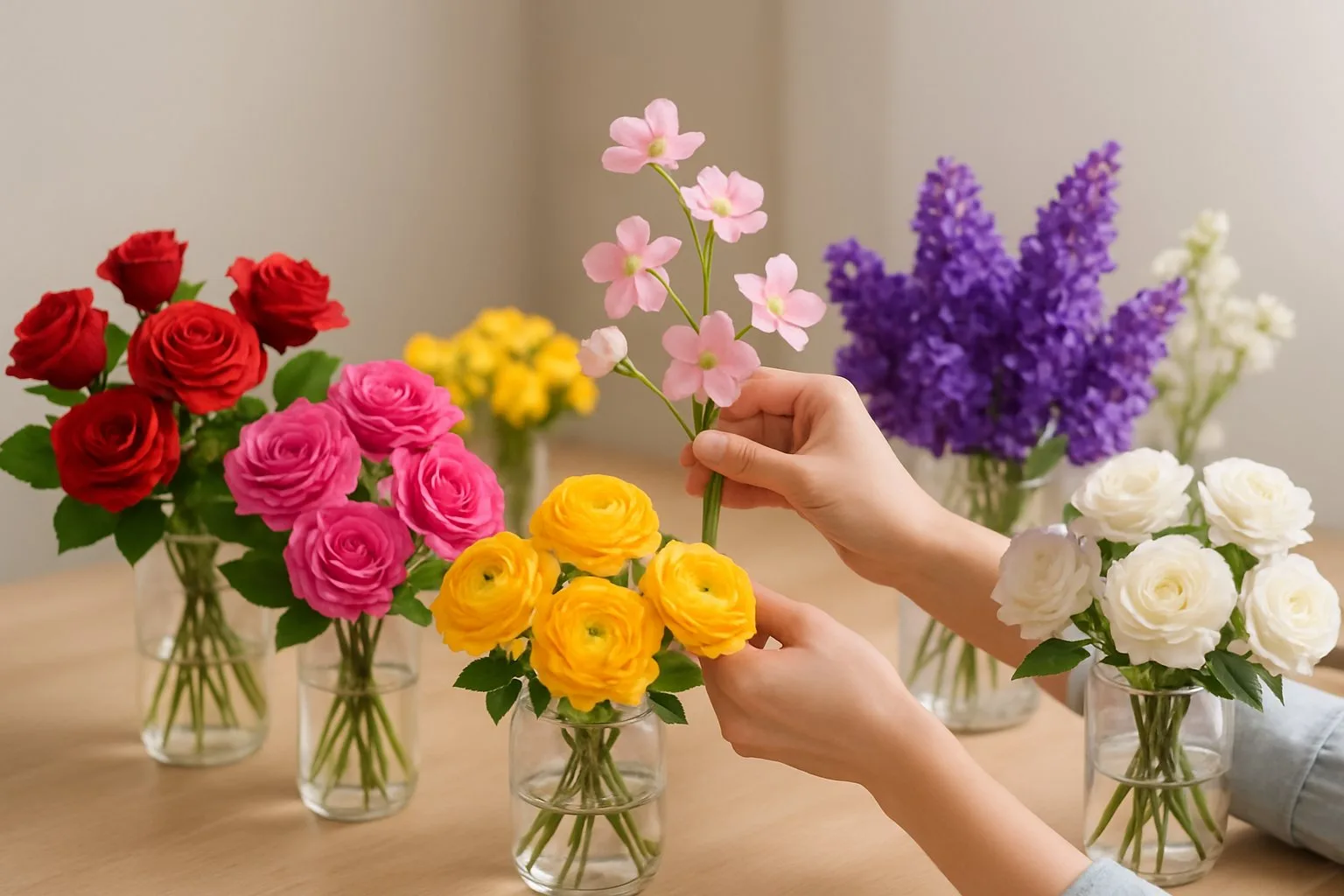 How to Arrange Fake Flowers by Color