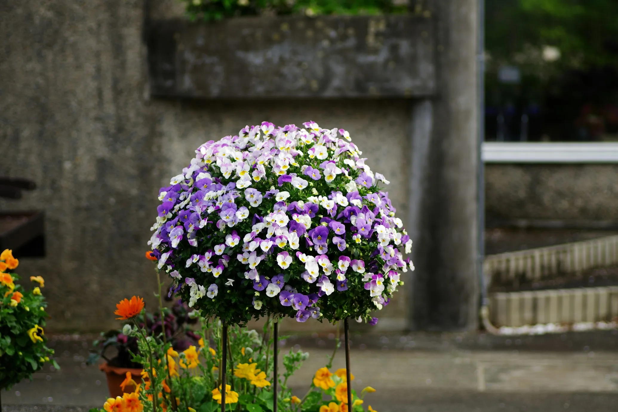 Beautiful floating purple artificial flower bundles