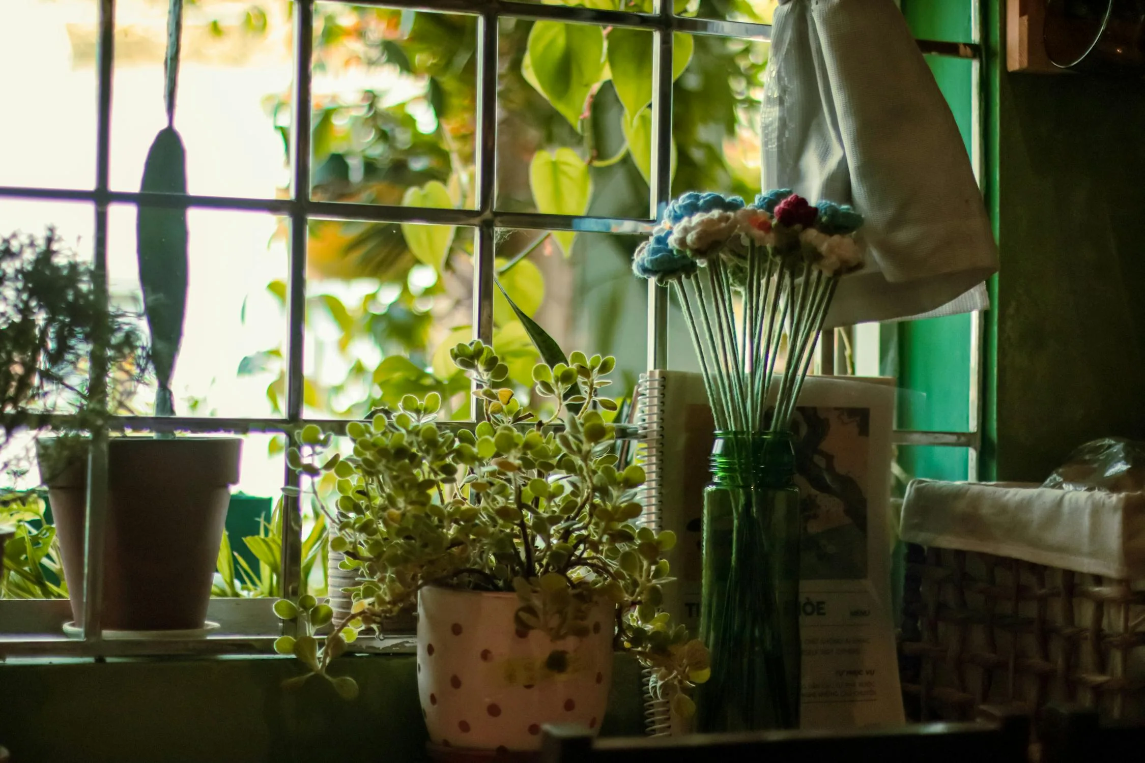 Close-up of high-quality artificial plants